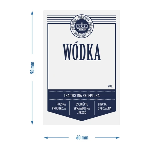 Etichette autoadesive 60x90 mm per bottiglie e vodka, bianche, 20 pezzi - 4