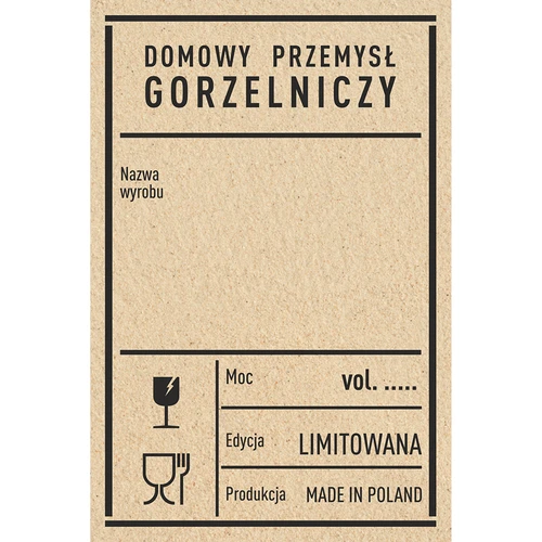 Etichette autoadesive 60x90 mm per bottiglie, vodka, stile PRL, 20 pezzi