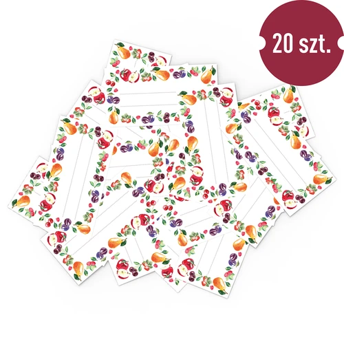 Etichette autoadesive motivo frutta 85/45 mm - 20 pz - 3