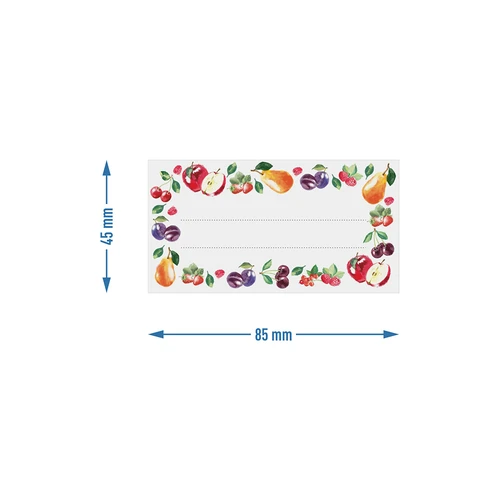 Etichette autoadesive motivo frutta 85/45 mm - 20 pz - 4