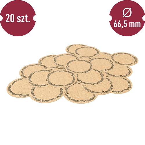 Etichette rotonde Ø 66,5 mm per coperchi/vasetti - 20 pezzi - 3