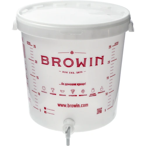 Fermentatore 30 L con coperchio, rubinetto e gorgogliatore (UA) - 2