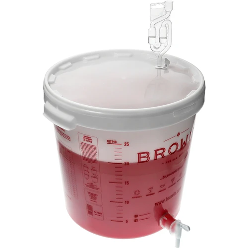 Fermentatore 30 L con coperchio, rubinetto e gorgogliatore (UA) - 12