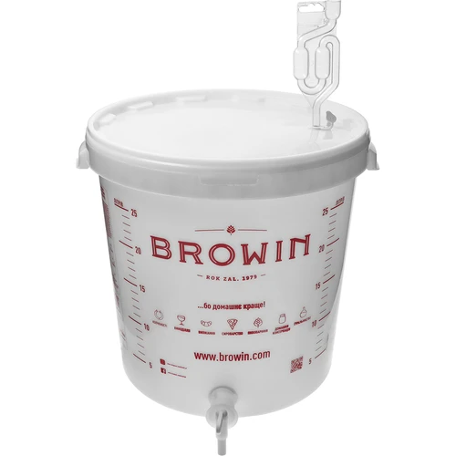 Fermentatore 30 L con coperchio, rubinetto e gorgogliatore (UA)