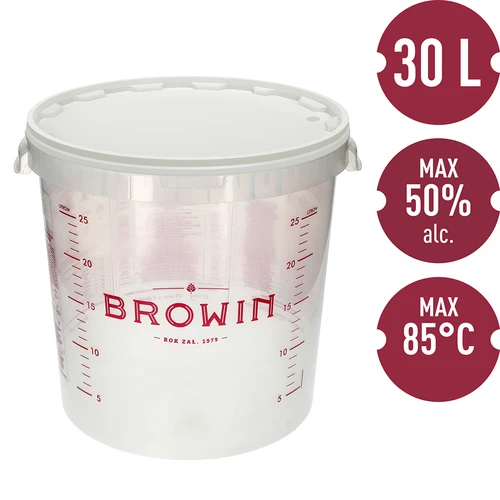 Fermentatore 30 L con stampa e 3 gorgogliatori - 10