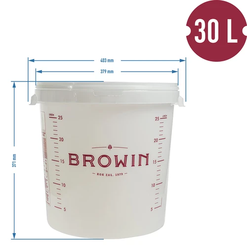 Fermentatore con coperchio da 30 L - 13