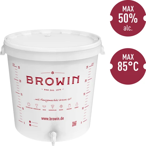 Fermentatore da 30 L con coperchio e rubinetto (DE) - 2