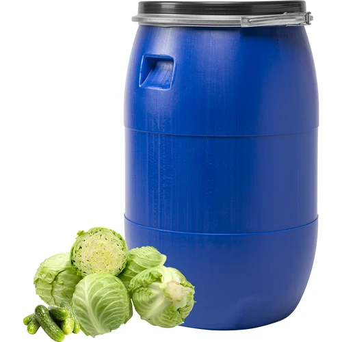 Fusto per crauti 85 L, con anello di serraggio, blu, Sterk - 2