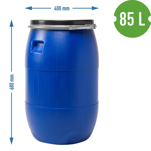 Fusto per crauti 85 L, con anello di serraggio, blu, Sterk - 9