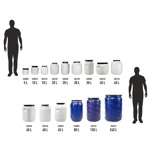 Fusto per fermentazioni 240 L - blu - 12