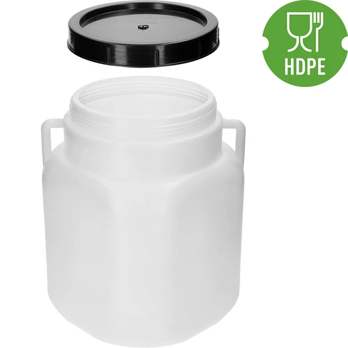 Fusto quadrato da 20 L, bianco, con maniglie, Sterk - 4