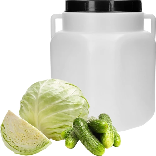 Fusto quadrato da 20 L, bianco, con maniglie, Sterk - 3