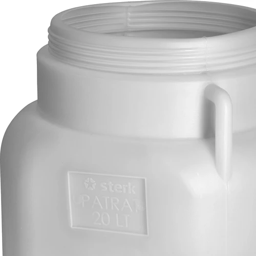 Fusto quadrato da 20 L, bianco, con maniglie, Sterk - 8