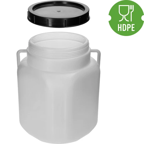 Fusto quadrato da 30 L, bianco, con maniglie, Sterk - 4