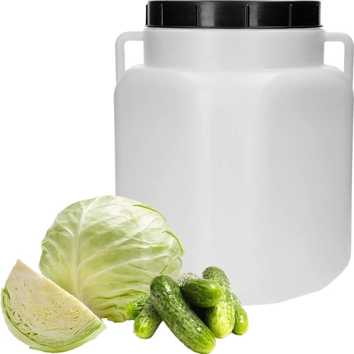 Fusto quadrato da 30 L, bianco, con maniglie, Sterk - 3