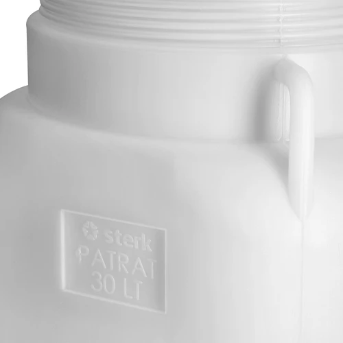 Fusto quadrato da 30 L, bianco, con maniglie, Sterk - 8