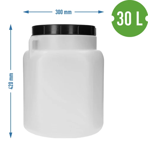 Fusto quadrato da 30 L, bianco, con maniglie, Sterk - 10