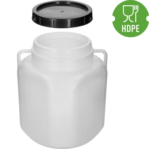 Fusto quadrato da 40 L, bianco, con maniglie, Sterk - 4