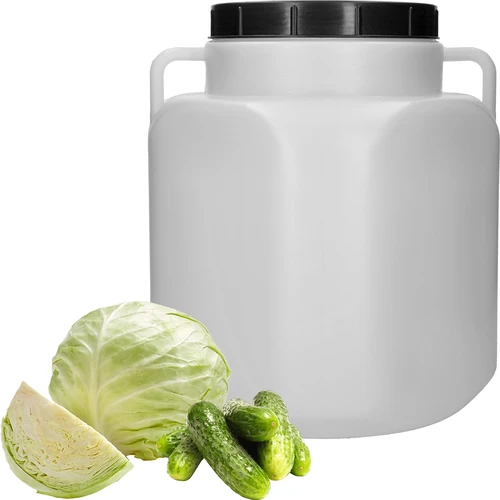 Fusto quadrato da 40 L, bianco, con maniglie, Sterk - 3