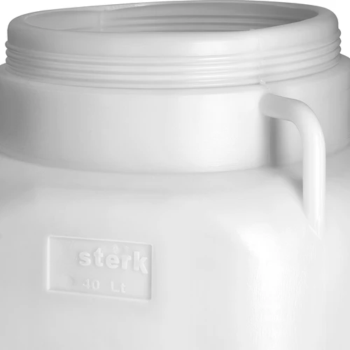 Fusto quadrato da 40 L, bianco, con maniglie, Sterk - 8