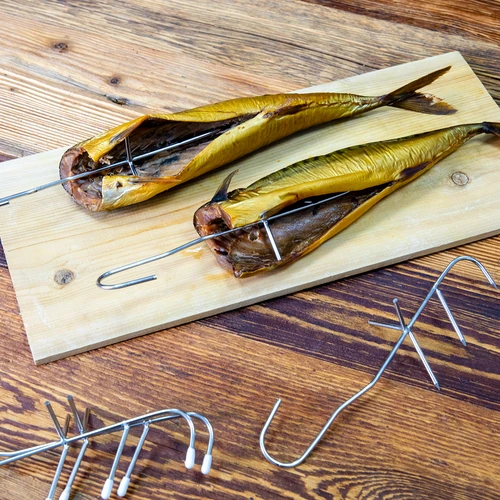 Ganci per affumicare il pesce - a tre punte, 5 pz. - 6