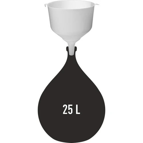 Imbuto in plastica Ø 25 mm per damigiane, bordo alto - 3