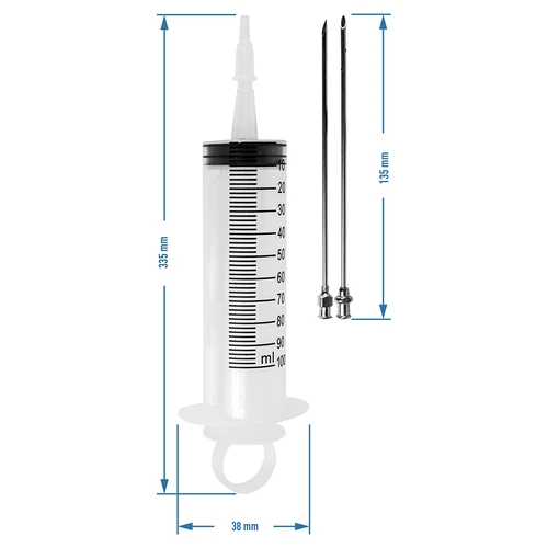 Iniettore per carni 100 ml + 2 aghi - 10