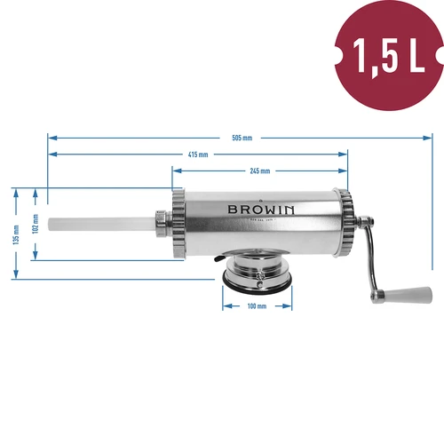 Insaccatrice orizzontale 1,5 kg con pistone in silicone - 10