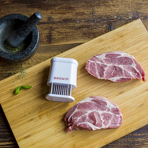 Inteneritore per carne ad aghi con blocco di sicurezza - 11