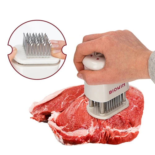 Inteneritore per carne ad aghi con blocco di sicurezza - 7