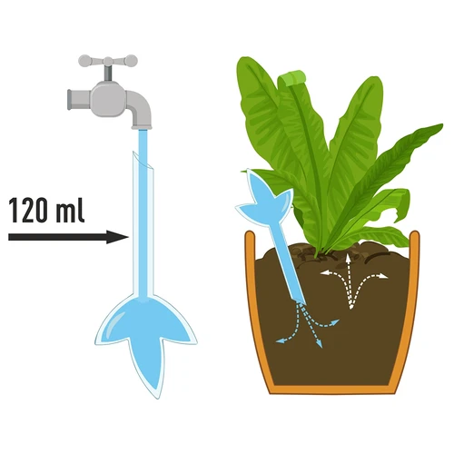 Irrigatore per piante – foglia verde, 120 ml - 9