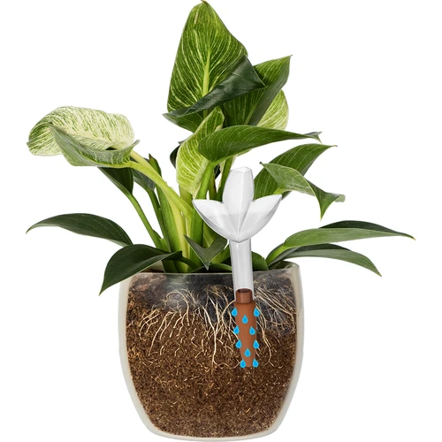 Irrigatore per piante – fogliolina trasparente con puntale in ceramica, 120 ml - 6