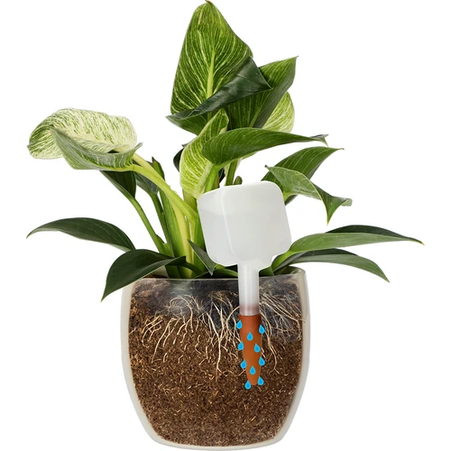 Irrigatore per piante - targhetta bianca con piedino in ceramica, 200 ml - 6