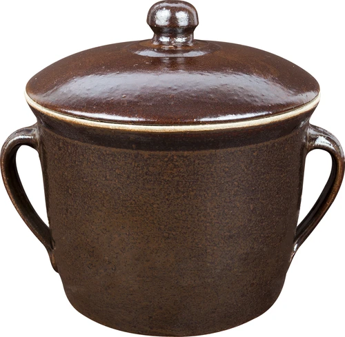 Kamionka - pentola in gres 1,8 l dritta con coperchio