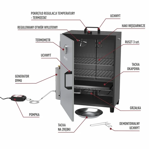 Kit affumicatoio elettrico con generatore di fumo - 31
