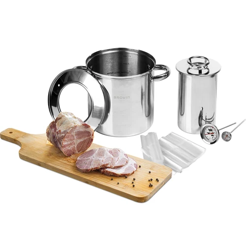 Kit con camicia d'acqua - cuoci-prosciutto 1,5 kg + pentola - 17