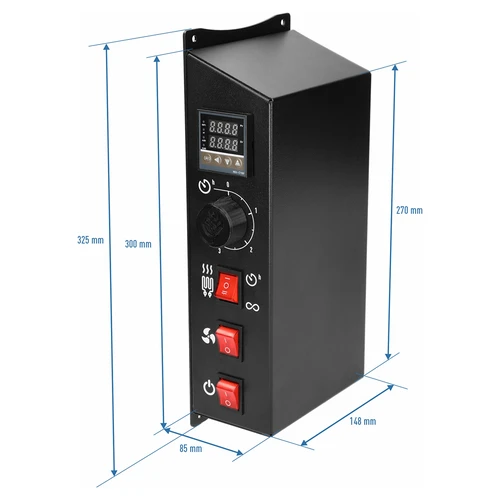 Kit di moduli con termostato digitale - dragON 2,7 kW, per affumicatoi da giardino - 10