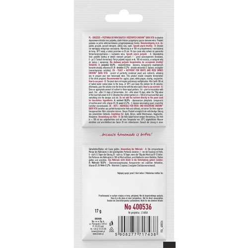 Lievito Bayanus + nutriente - per vini bianchi e rosati - 2