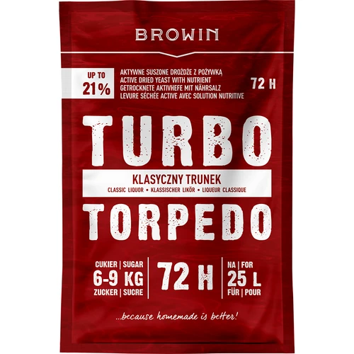 Lievito da distilleria Turbo Torpedo 72h 21% - 120 g