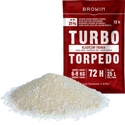 Lievito da distilleria Turbo Torpedo 72h 21% - 120 g - 3