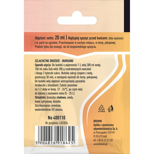 Lievito enologico Bordeaux, 20 ml - 2