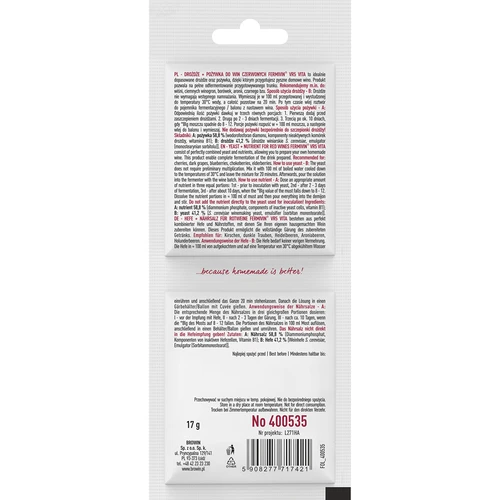 Lievito enologico + nutriente - vini rossi - 2