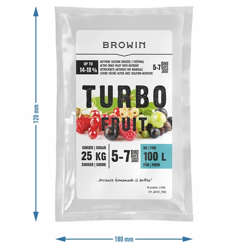 Lievito enologico Turbo Fruit per 100 L (fermentazione 5-7 giorni) - 3