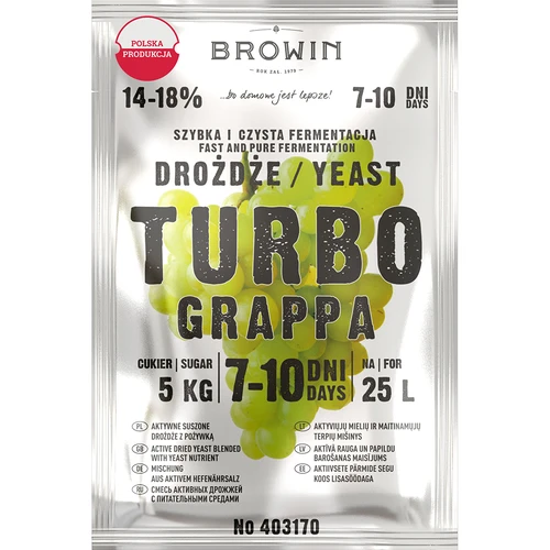 Lievito per distillazione Turbo Grappa 7-10 giorni