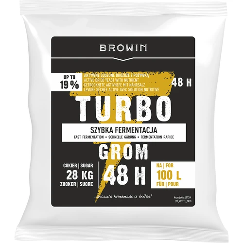 Lievito per distillazione Turbo Grom 48h 100L