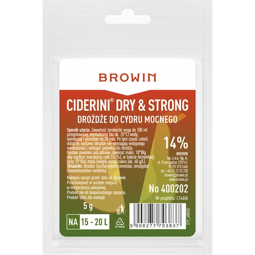Lievito per sidro Ciderini Strong, 5 g