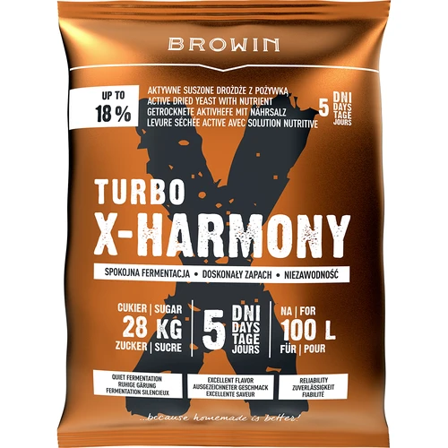 Lievito Turbo X-Harmony 18%, 100 L, 360 g