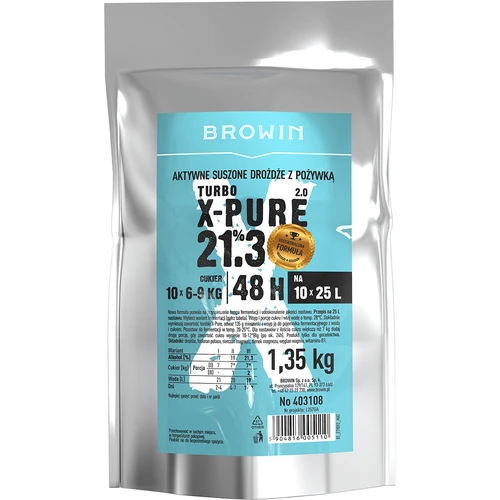 Lievito Turbo X-Pure 21,3%, 10 x 25 L, 1,35 kg