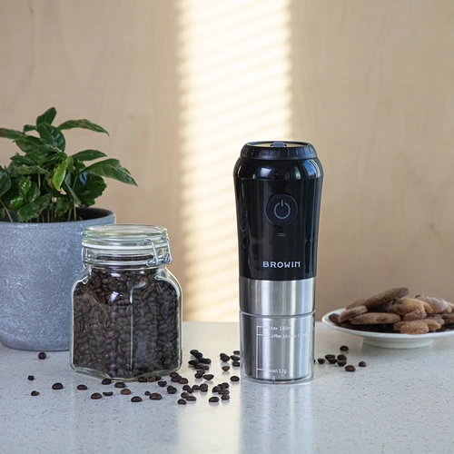 Macinacaffè – elettrico, a macine, con infusore e tazza termica - 14