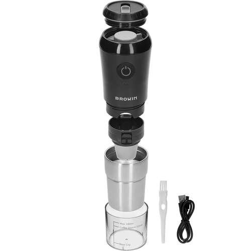 Macinacaffè – elettrico, a macine, con infusore e tazza termica - 4